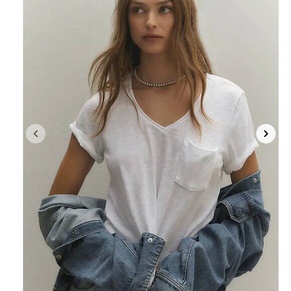 Anthropologie T.La Lars Classic V-Neck Tee - Picture 3 of 17